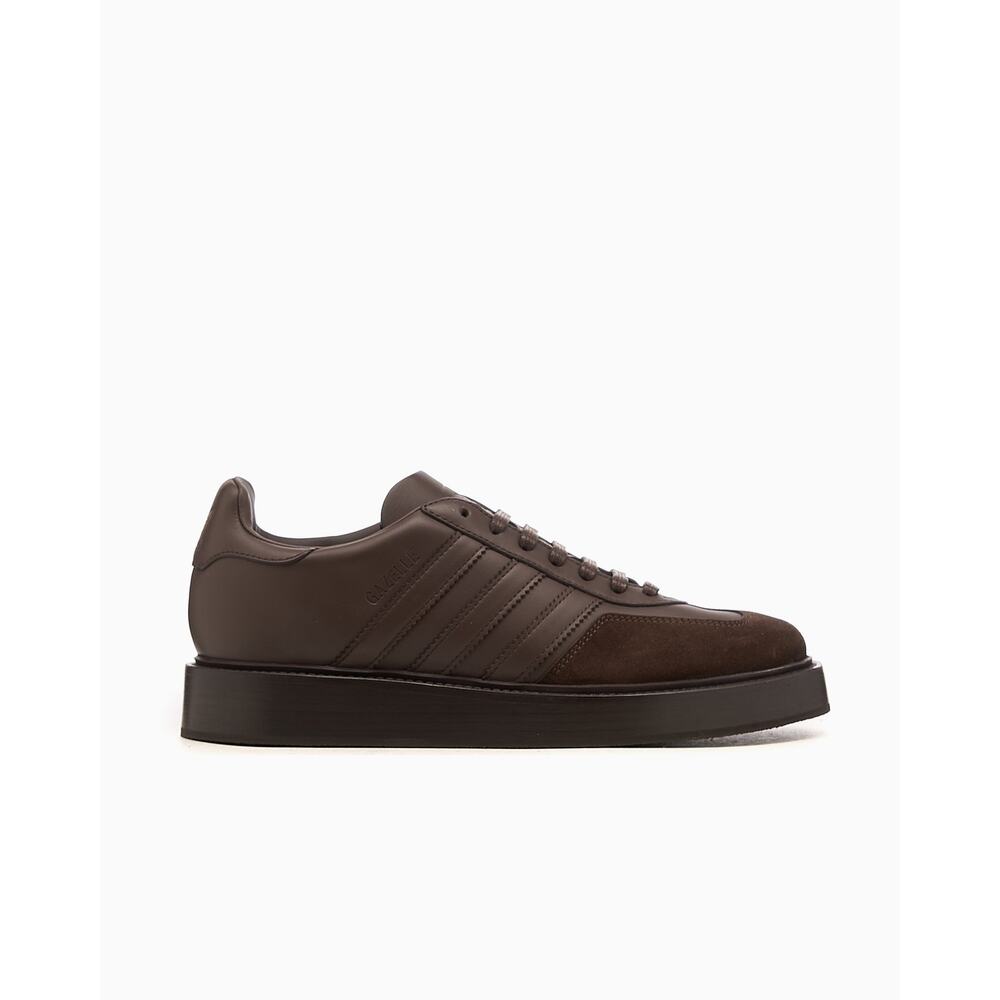 ADIDAS MADE IN ITALY MEN'S 9 PREMIUM GAZELLE INDOOR BROWN LEATHER JI3938